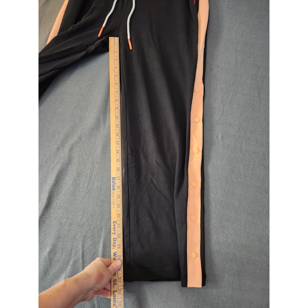 Mind Body Love Yoga Lounge Pants Side Stripe Snap Drawstring Peace World MP NWOT - Picture 4 of 12